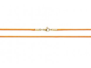 Оранжевый текстильный шнурок на шею