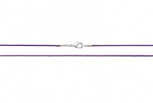Тёмно-фиолетовый текстильный шнурок на шею