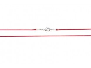 Красный текстильный шнурок на шею
