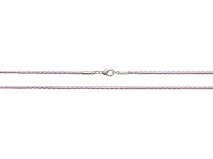 Светло-фиолетовый текстильный шнурок усиленный леской