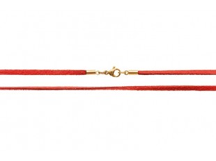 Красный замшевый шнурок на шею