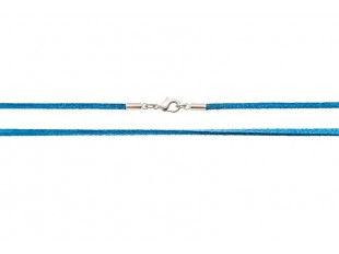 Синий замшевый шнурок на шею